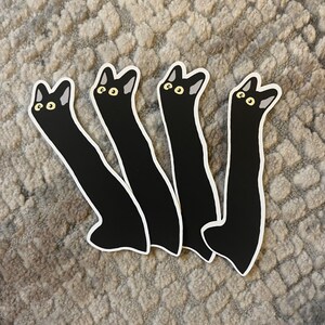 LONG CAT Black Cat Funny Meme Sticker | Humor, Pets, Cats