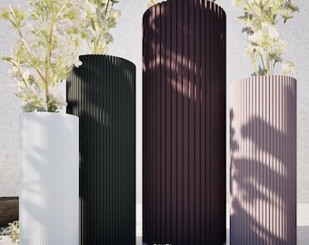 Straight Bottle Vases 3D Model: Set of 4 STL Files