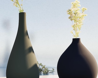 Boho Vase Profile 3D Model STL File for 3D Printing Set of 4 STL Files