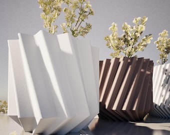 Twisting Vase 3D Model: Set of 4 STL Files