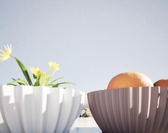 Pointed Bowl Vase 3D Model STL File: Set of 4 STL Files