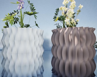 Origami Planter Vase 3D Model STL File for 3D Printing Set of 4 STL Files