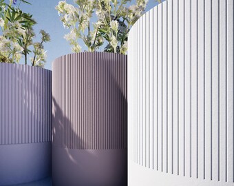 Boho Textured Planter 3D Model STL Files - Set of 4 STL Files