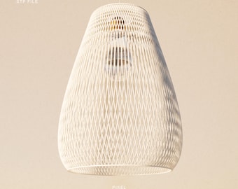 Mid Century Lattice Lamp Shade 3D Model (STL, STP, 3MF File)