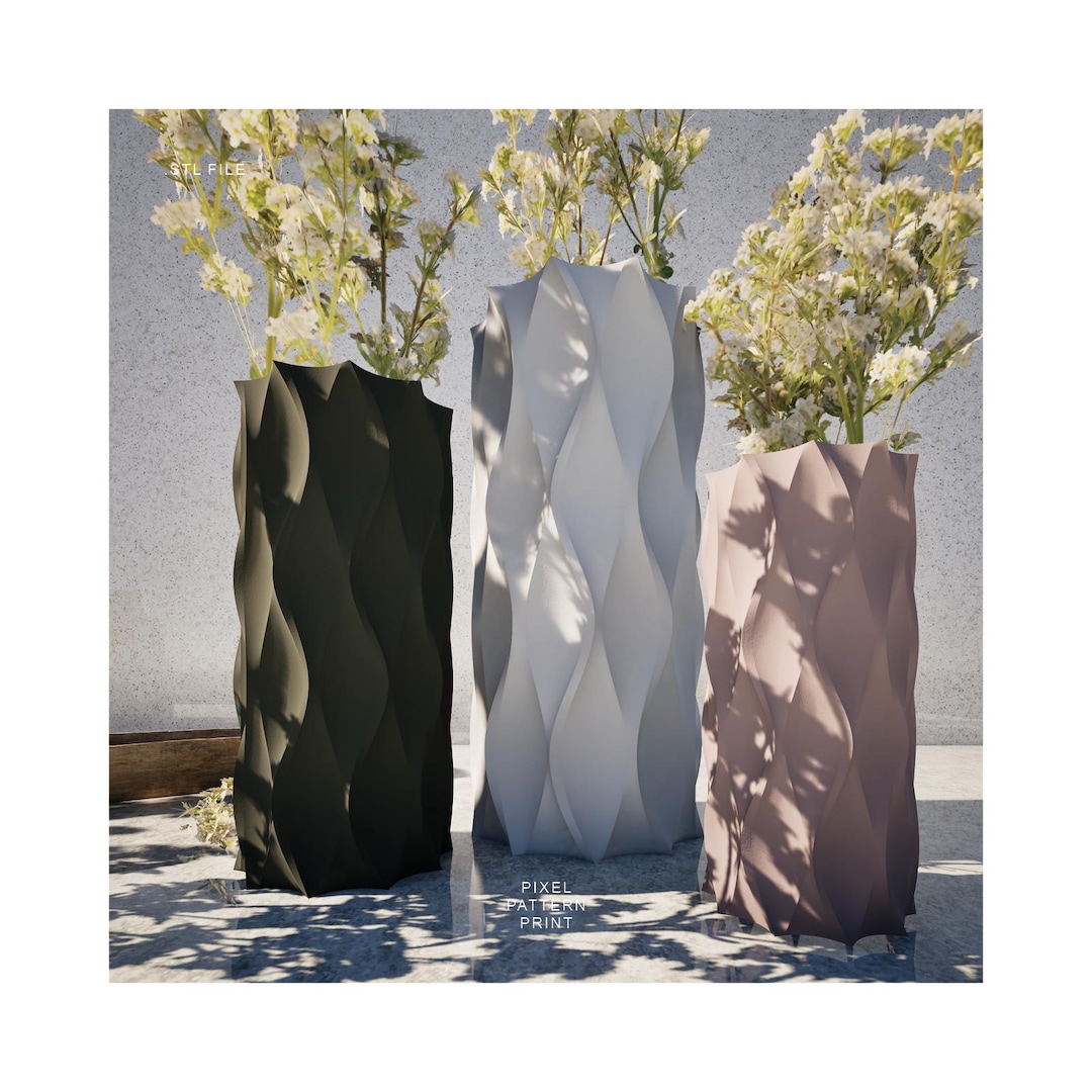 Wave Pattern Stl Model Wave Pattern Vase 3D Model STL File for 3D Printing - Etsy