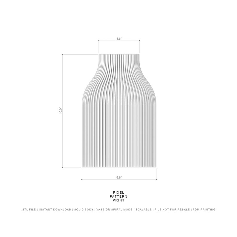 Bottle Neck Narrow Profile 3D Model STL File for 3D Printing