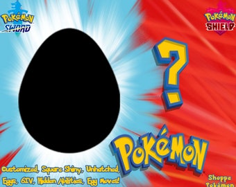 Pokémon Sword & Shield - Niewyklute | Dostosowane | Błyszczące | Pokémon | Jajka | Ruchy Jajek | IV | EV | Natura | Pokéball | Pokérus