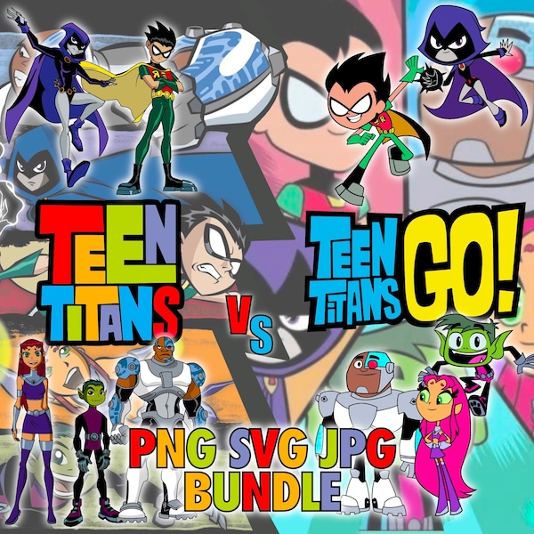 2003 Teen Titans Vs. 2013 Teen Titans Go! SVG Bundle