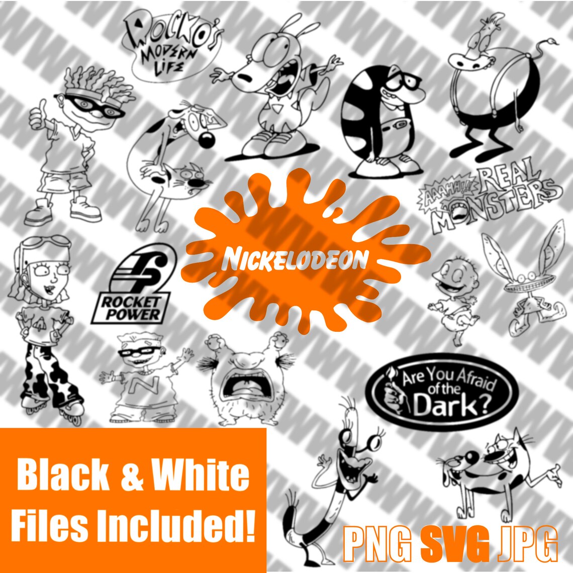 90s Nickelodeon SVG Bundle Etsy