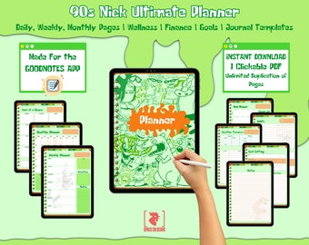 90s Nick Ultimate Planner| Digital Planner| Goodnotes Planner | IPad Planner | Dated Digital Planner | VERTICAL