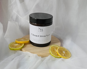 Handmade Natural Candle with Lemon and Lime Essential Oil -