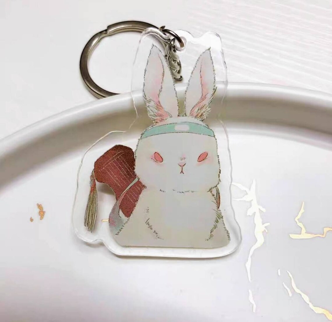 MDZS Rabbit Acrylic Keychains/Cute Rabbit Keychains/Mo Dao Zu Etsy