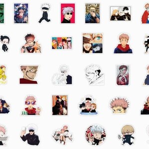 jujutsu kaisen stickersjapanese anime manga stickerscomic etsy