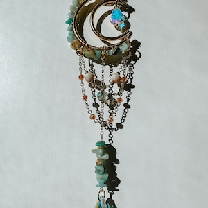 Crystal Moon Car Charm