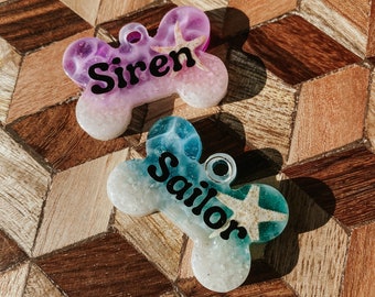 Beach Resin Pet Tags