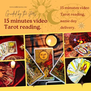 15 minutes Tarot reading video, same day delivery.