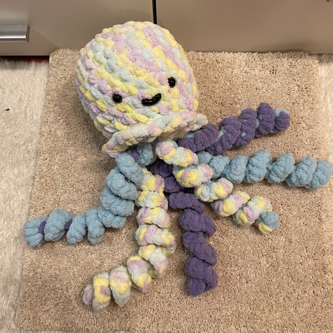 Crocheted Squid Big & Chunky, Crochet Jellyfish Etsy
