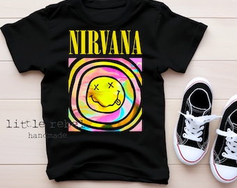 Band Tee Toddler // Nirvana, grunge band tee, 90's shirt, vintage inspired band tee for kids
