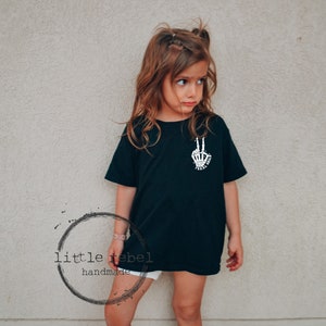 Somebody's Feral Child // toddler t shirt, youth shirt, kids t shirt, unisex, skull hand, kids clothes image 2