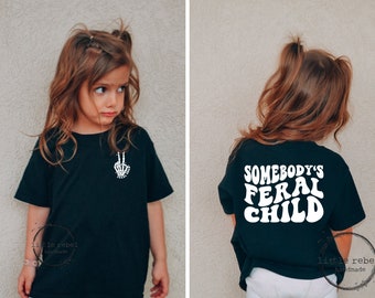 Somebody's Feral Child // toddler t shirt, youth shirt, kids t shirt, unisex, skull hand, kids clothes