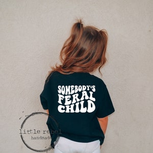 Somebody's Feral Child // toddler t shirt, youth shirt, kids t shirt, unisex, skull hand, kids clothes image 3