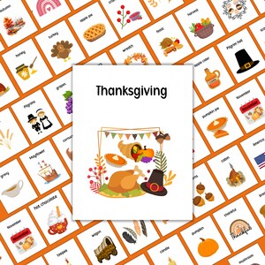 Thanksgiving flash card, Thanksgiving vocabulary flashcard, Thanksgiving vocabulary words for toddler, printable preschool flashcards, kids