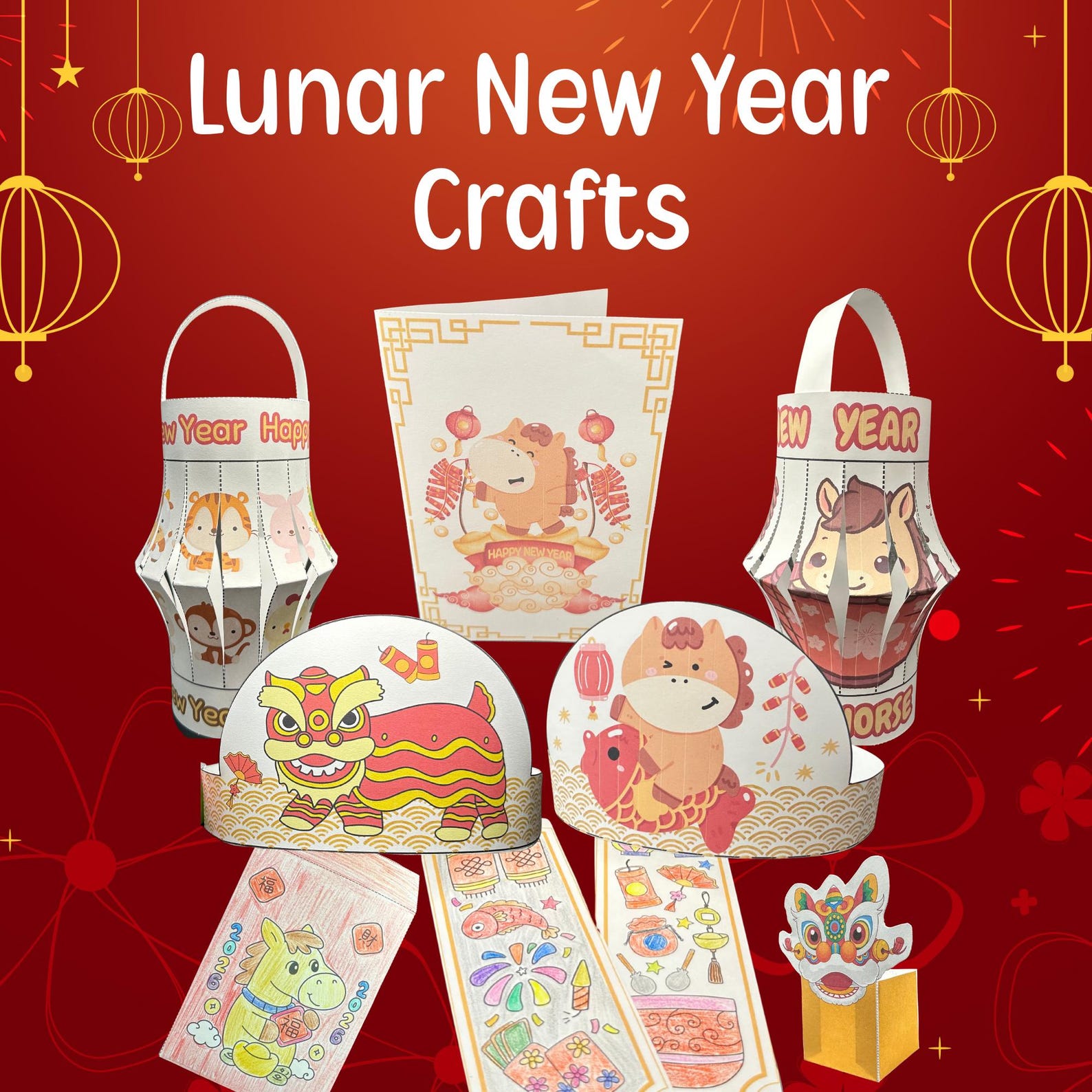 Chinese New Year Kids Activities, Lunar New Year Crafts Printable and ...