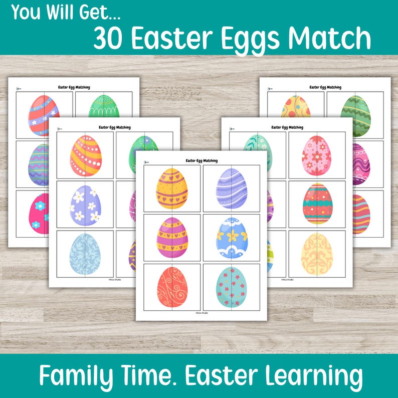 Easter Egg Matching Game, Easter Preschool Kids, Easter Match Activity ...