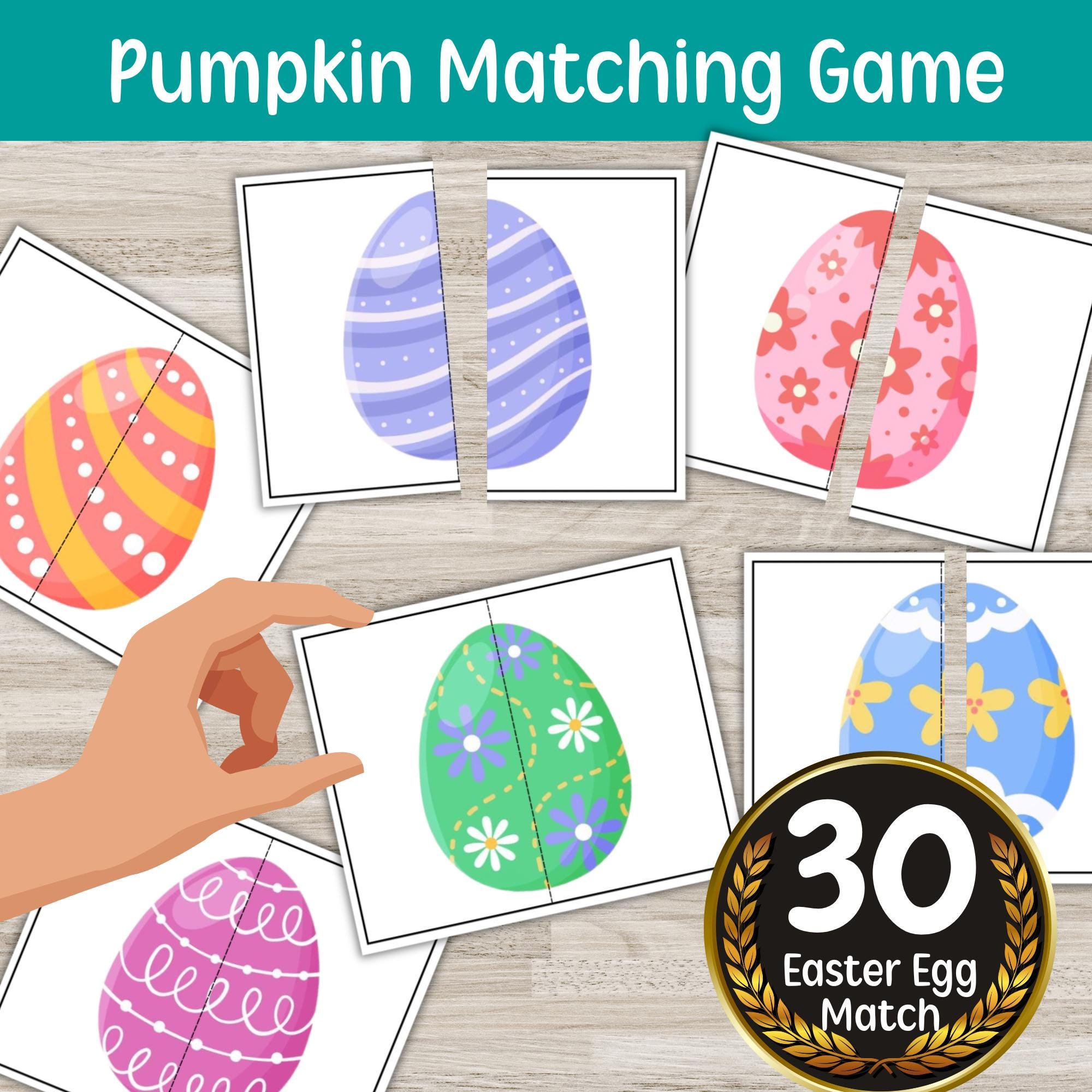 Easter Egg Matching Game, Easter Preschool Kids, Easter Match Activity ...
