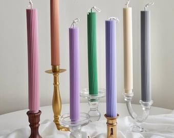 Minimal Drip Roman Taper Candle( A type)-fits standard candle holder: Soy & Beeswax Blend
