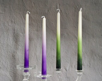 Ombré Dripless Taper Candles  / Handmade Natural Candles / Beeswax candles /soywax candles /Home Deco / Gift candles / Mothers day gift