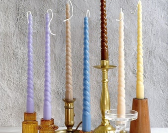 Twisty Dripless Candles/Natural candles/Beeswax Candles/Soy wax Candles/Gift Candles/Home decor/Spiral Candles