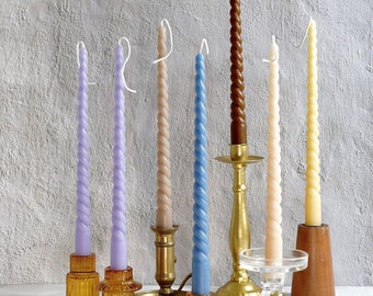 Twisty Dripless Candles/Natural candles/Beeswax Candles/Soy wax Candles/Gift Candles/Home decor/Spiral Candles