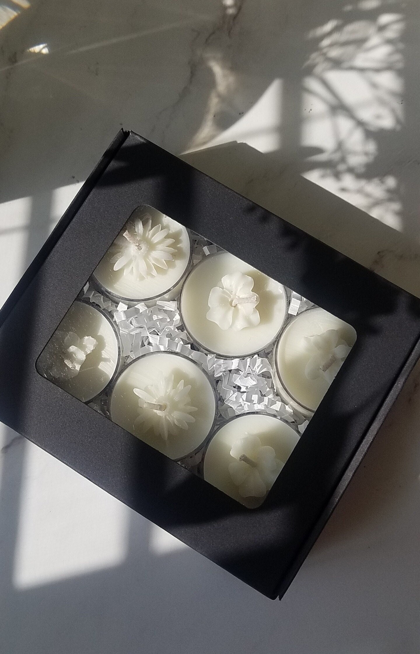 TL-Flower Tea light Candles/Natural Tea light Candles/Scented/Unscented Tea light  Candles/Gift Candles/Handmade/Floral Tea light Candles