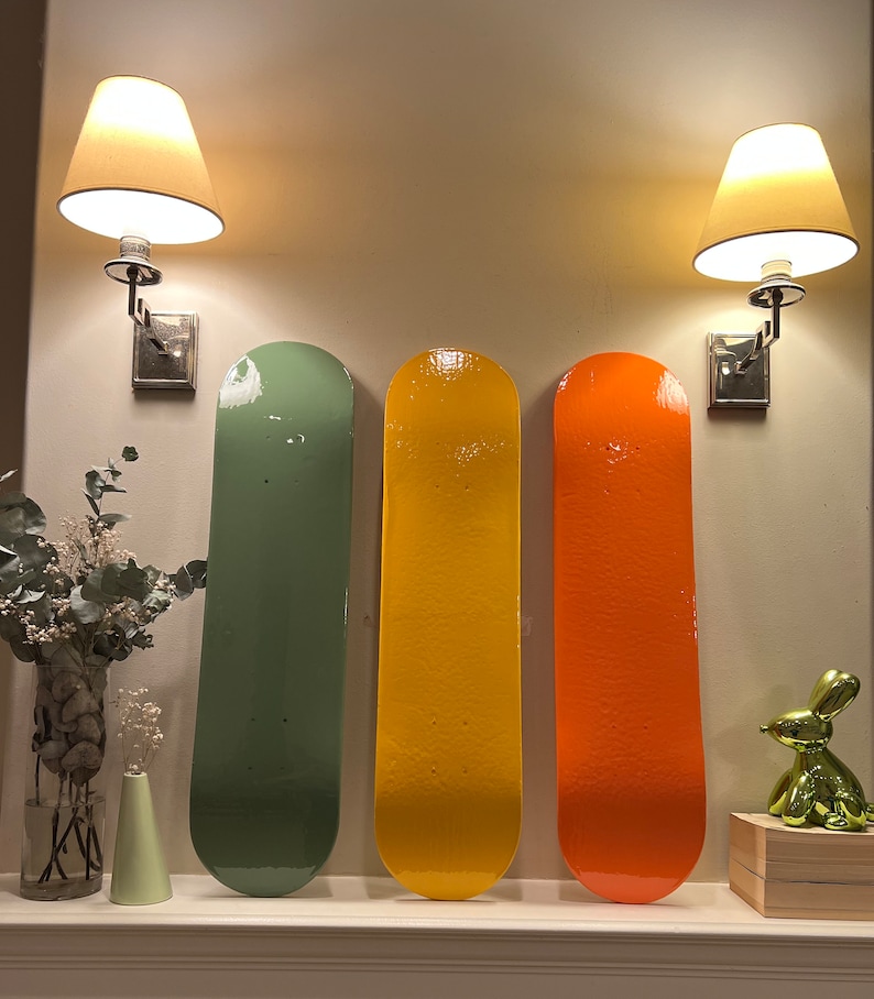 VENICE, Epoxy Resin Skateboard Art, Contemporary Wall Art, Hand Painted