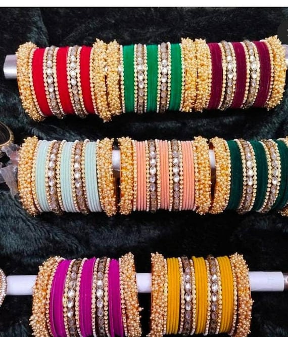 Silk thread online bridal bangles price
