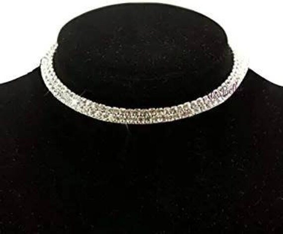 Crystal choker necklace set deals