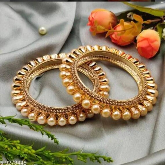 Beautiful Traditional Indian Ethnic Wear Clear CZ Gold Plated AD