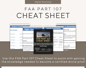Arkusz ściągawek FAA Part 107 | | Łatwy w użyciu przewodnik PDF | Pobieranie cyfrowe