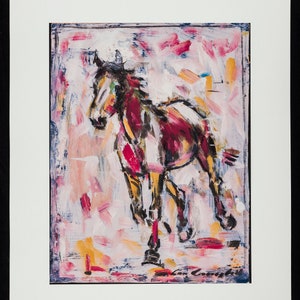 Con Campbell Stampa in edizione limitata CP009 Cavallo 700 mm x 560 mm firmato Irish Artist Edition 99 pezzi di carta fine art gsm