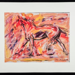 Con Campbell Stampa in edizione limitata CP010 Cavallo 700 mm x 560 mm firmato Irish Artist Edition 99 pezzi di carta fine art gsm
