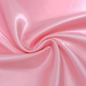 Pink Candy Charmeuse Satin Fabric | Pink Candy Stretch Satin| 58” Wide Silky, Bridal | Bridal | Flowy Drees Clothing | Sold By Yard