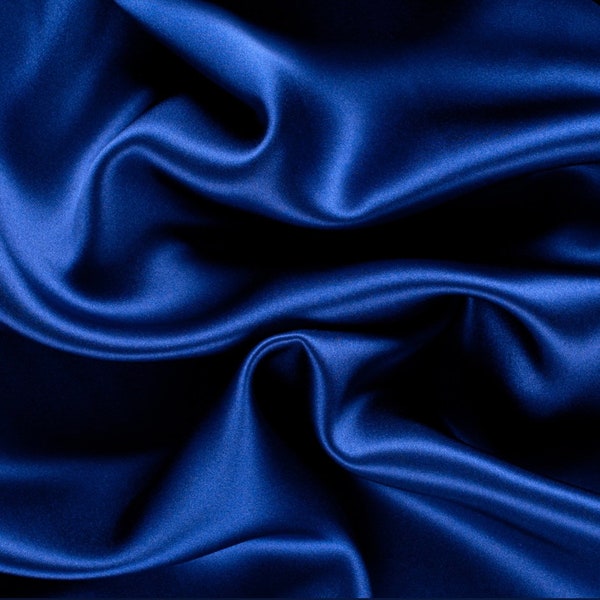 Royal Blue Charmeuse Satin Fabric |Royal Blue| Stretch Satin| Crafts Fabric | 58” Wide | Silky | Bridal |Fashion Crafts | Sold ByYard