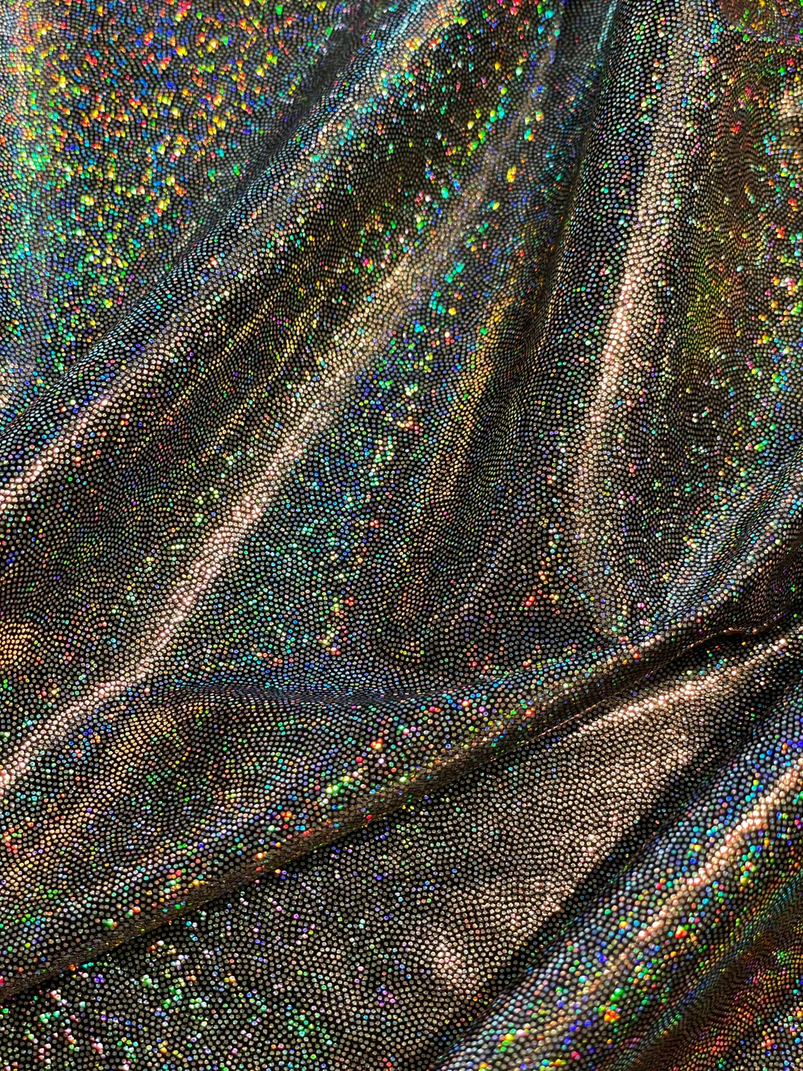 Tela brillante negra / Tela brillante Holograma / Tela Etsy España