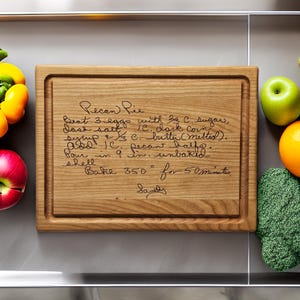 Personalized Handwritten Recipe Cutting Board – Engraved Family Heirloom Gift