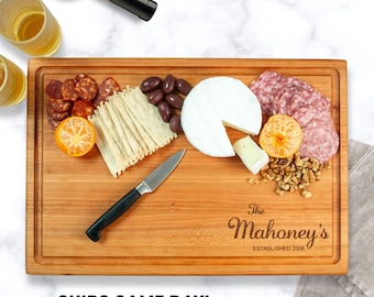 Personalized Cutting Board Wedding Gift, Charcuterie Board, Unique Christmas Gift, Bridal Shower, Engraved Engagement Present