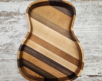 Acoustic guitar food safe decorative catch all tray