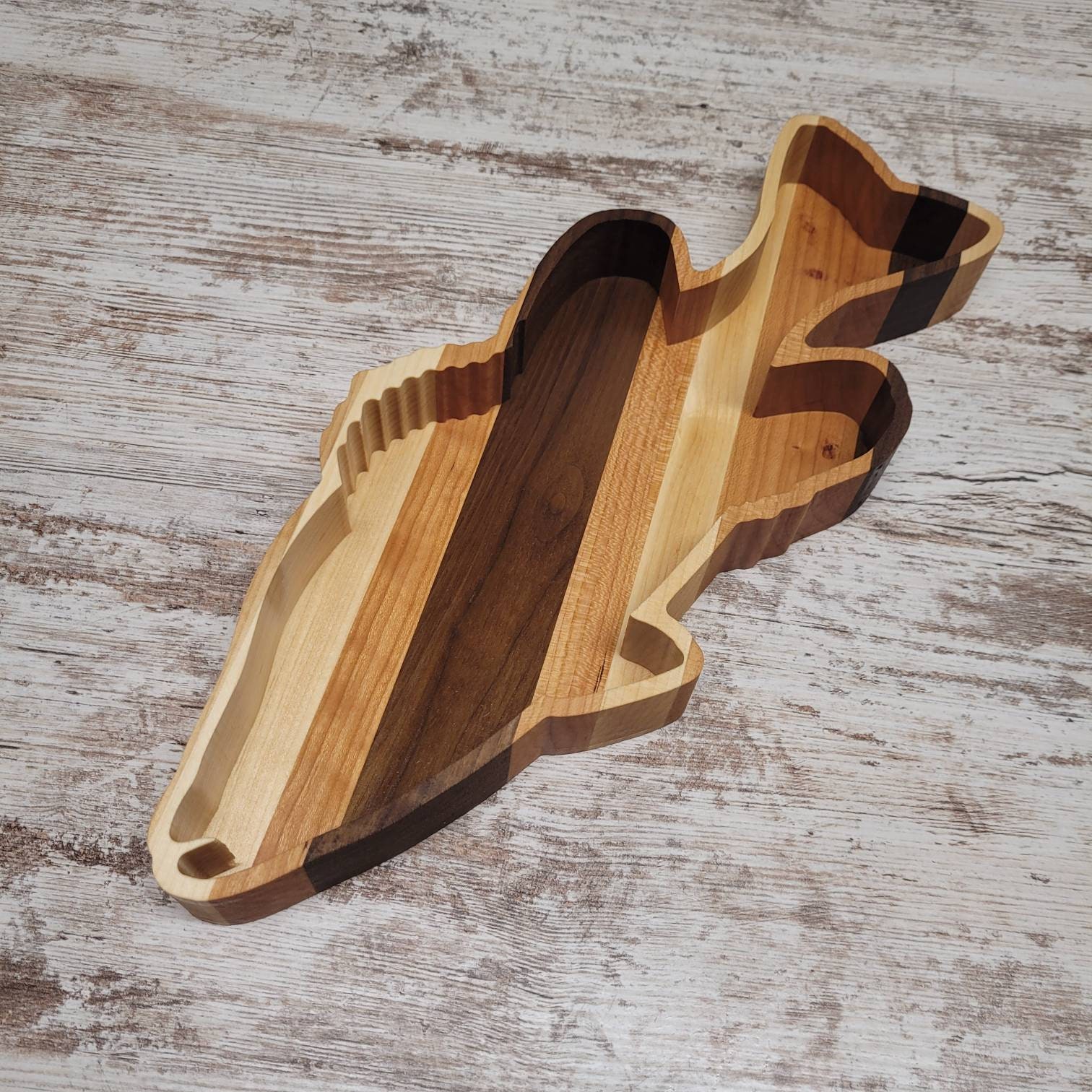 Fish Tray Bass Wooden Food Safe Tray Etsy