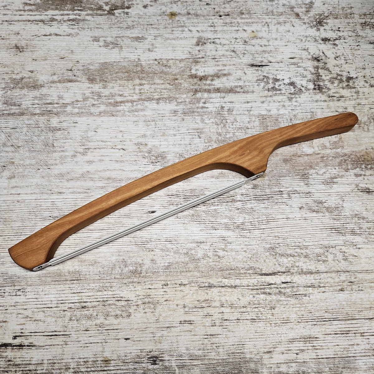 Wooden Sourdough Bread Knife, Handmade Baguettes Bow Knife, Natural Rustic Hardwood Serrated Knife - Etsy