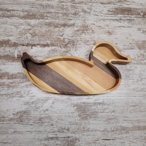 Decoy duck wooden catch all tray food safe